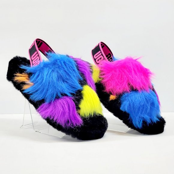 UGG Shoes - NWT- UGG fluff yeah party spots sandals Sz 7